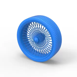 30 inch Wire wheel of Donk car Scale 1:25 - Model thumbnail 15