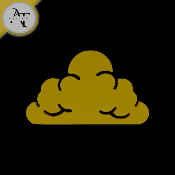 Simple Cloud Symbol - 2D Art - Model preview 1
