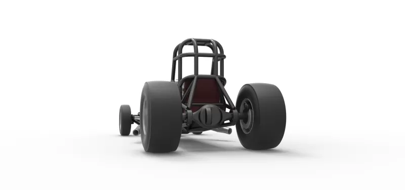 Vintage Front engine dragster Base Version 4 Scale 1:25 - Model preview 15