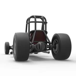 Vintage Front engine dragster Base Version 4 Scale 1:25 - Model thumbnail 15
