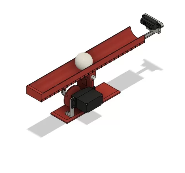 Ball Beam PID Control (STL + ESP32 + Python) - Model preview 3