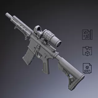 M4 Custom Tactical Rifle #RoZ - Model thumbnail 5