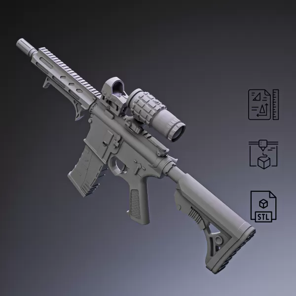 M4 Custom Tactical Rifle #RoZ - Model preview 5