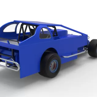 Northeast Dirt Modified stock car Version 2 Scale 1:25 - Model thumbnail 18