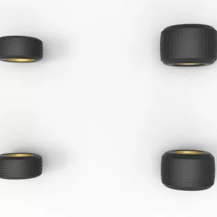 Wheel Set of Vintage Dirt Supermodified stock car Scale 1:25 - Model thumbnail 7