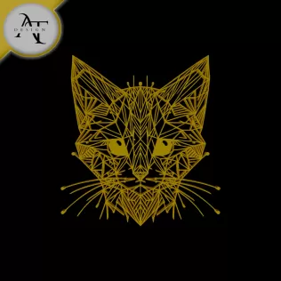 Cat - Geometric - 2D Wall Art Decor