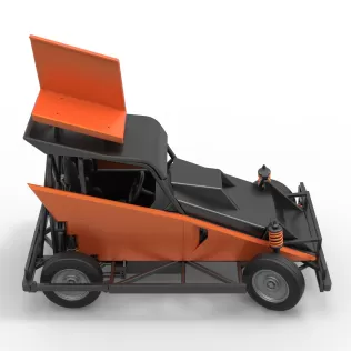 New Zealand Ministock car while turning Version 2 Scale 1 to 25 - Model thumbnail 23