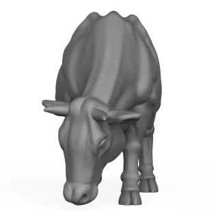 3D Printable Cow Eating Pose - Model thumbnail 2