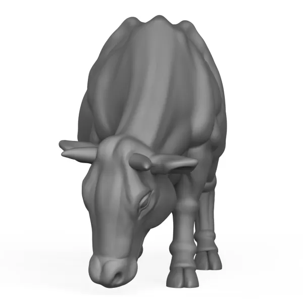 3D Printable Cow Eating Pose - Model preview 2