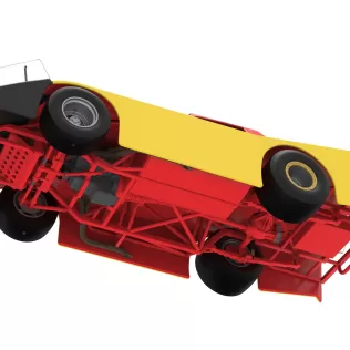 Vintage Dirt late model Race car Version 5 Scale 1:25 - Model thumbnail 3