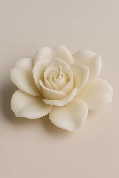 Gardenia Flower Decorative Candle Model - Model preview 1