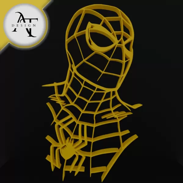 Spiderman - Marvel - Silhouette - 2D Wall Art Decor - Model preview 1