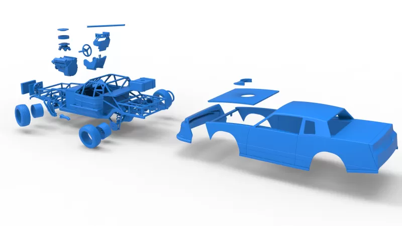 IMCA Stock car while turning Scale 1:25 - Model preview 29