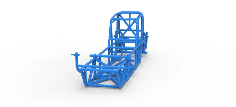 Frame of Vintage Dirt Modified stock car Version 5 Scale 1:25 - Model preview 4