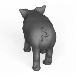 3D Printable Pig - Model thumbnail 4
