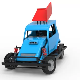 New Zealand Ministock car while turning Version 3 Scale 1:25 - Model thumbnail 5