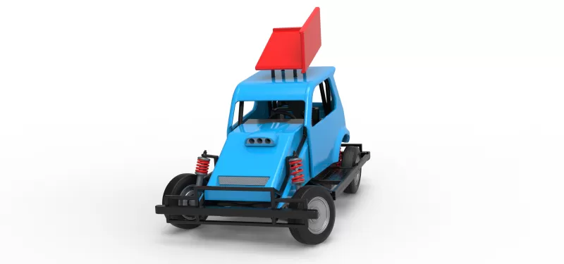 New Zealand Ministock car while turning Version 3 Scale 1:25 - Model preview 5