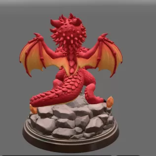 Brave Guardian Dragon STL File for 3D Printing - Model thumbnail 6