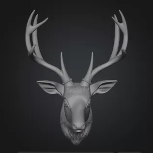 Dear head wall decor - Model thumbnail 2