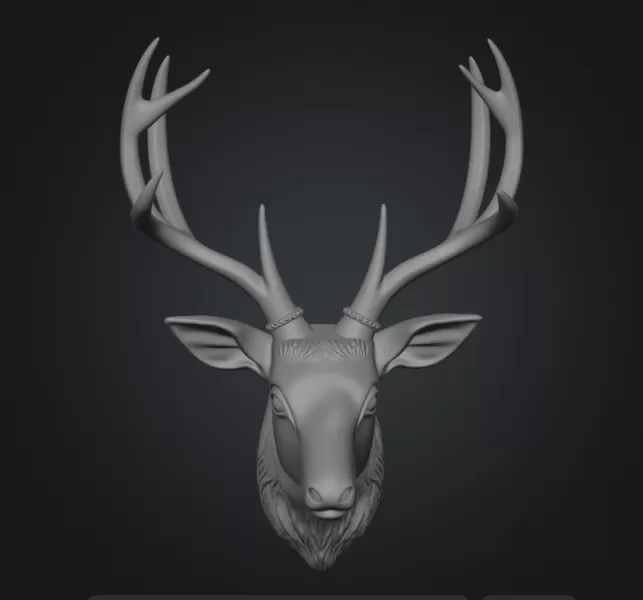 Dear head wall decor - Model preview 2