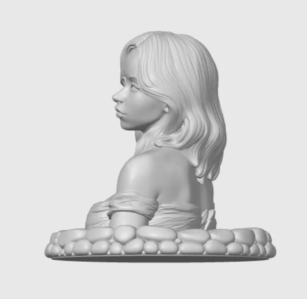 Sydney Sweeney 3D Bust - Model preview 5