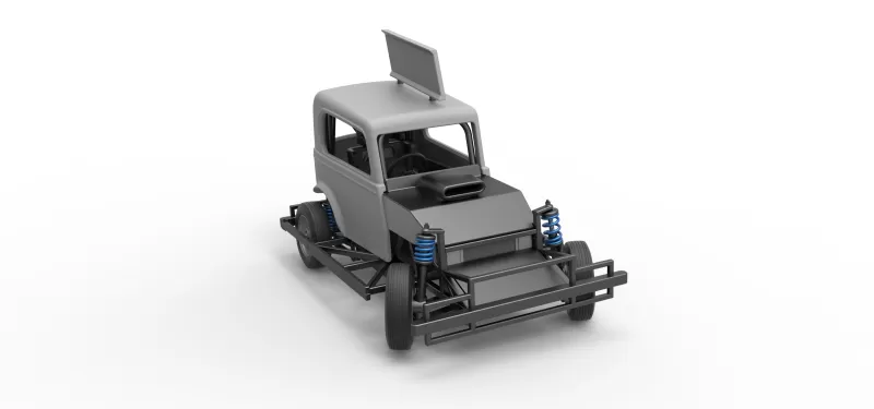 New Zealand Ministock car while turning Scale 1:25 - Model preview 26