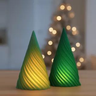 Twisted Christmas Tree | Candle Holder & Decor Set | 2 pcs - Model thumbnail 6