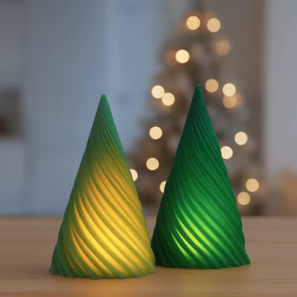 Twisted Christmas Tree | Candle Holder & Decor Set | 2 pcs - Model preview 6