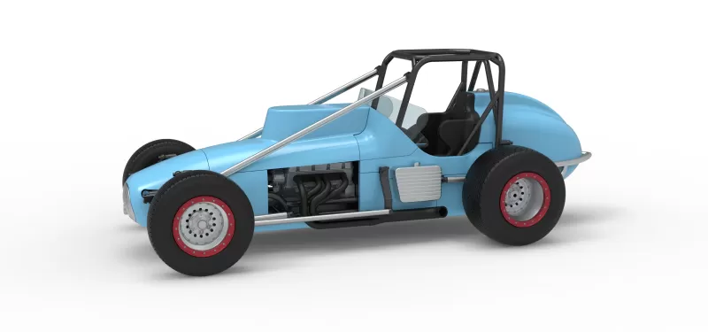 Dirt Silver Crown Champ car Scale 1:25 - Model preview 1