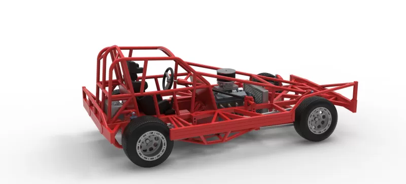 BriSCA Formula 1 Stock Car Base for Dirt Version 2 Scale 1:25 - Model preview 20