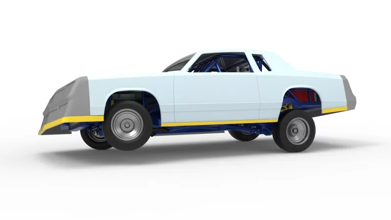 IMCA Stock car while turning Version 2 Scale 1:25 - Model preview 2