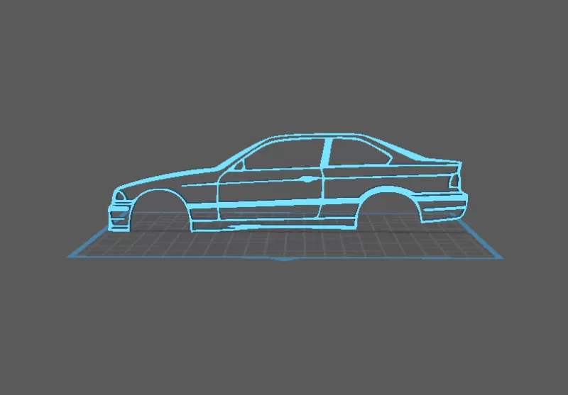 BMW - E36 Wall Art - Model preview 2