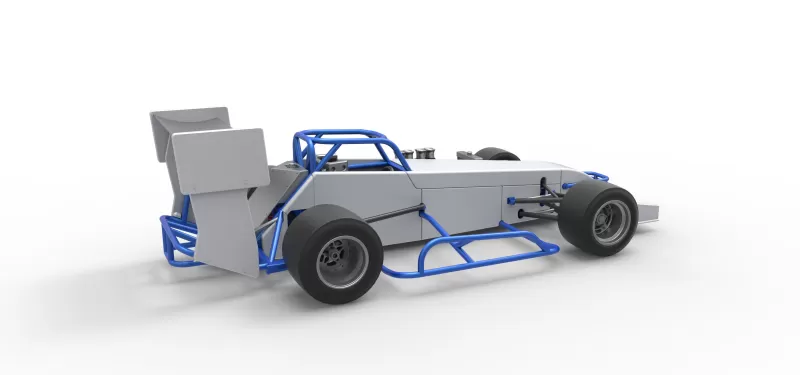 Supermodified front engine race car V4 Scale 1:25 - Model preview 19