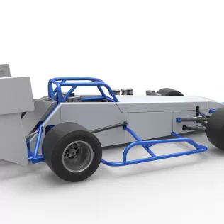 Supermodified front engine race car V4 Scale 1:25 - Model thumbnail 19