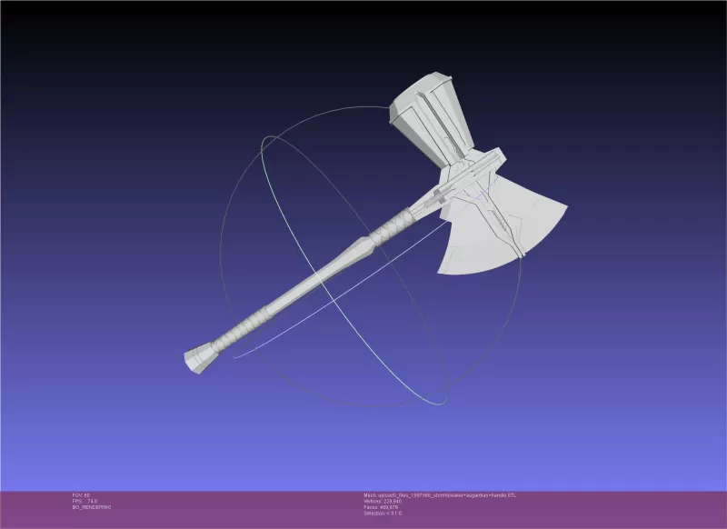 Asgardian Handle Stormbreaker Assembly - Model preview 7
