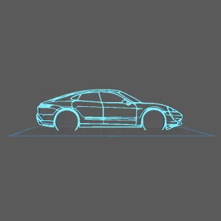 Porsche - Tycan Turbo S Wall Art