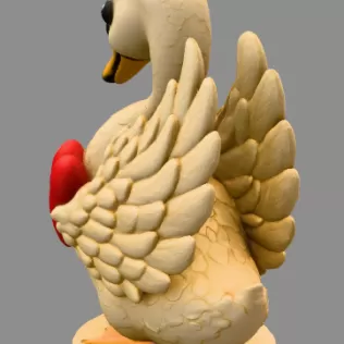 Swan with Heart – STL File | Digital Download - Model thumbnail 4
