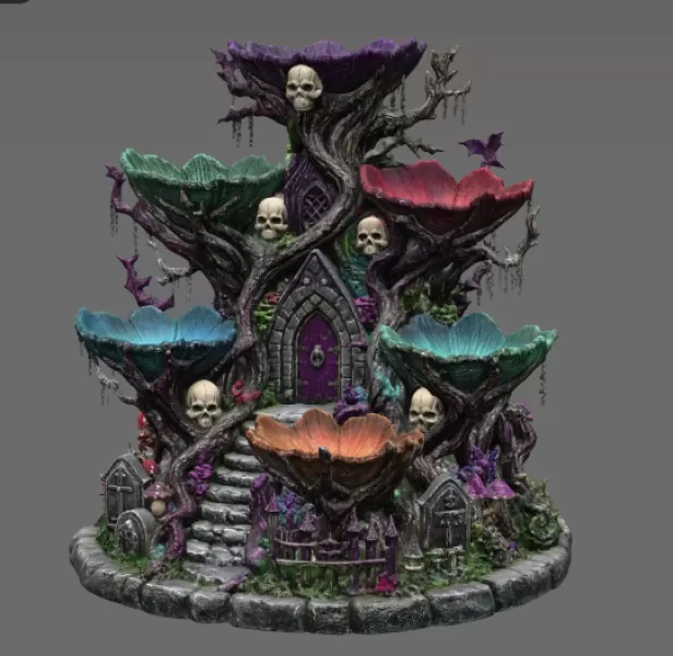 Haunted Hollow Gothic Organizer STL File for 3D Print - Model preview 8