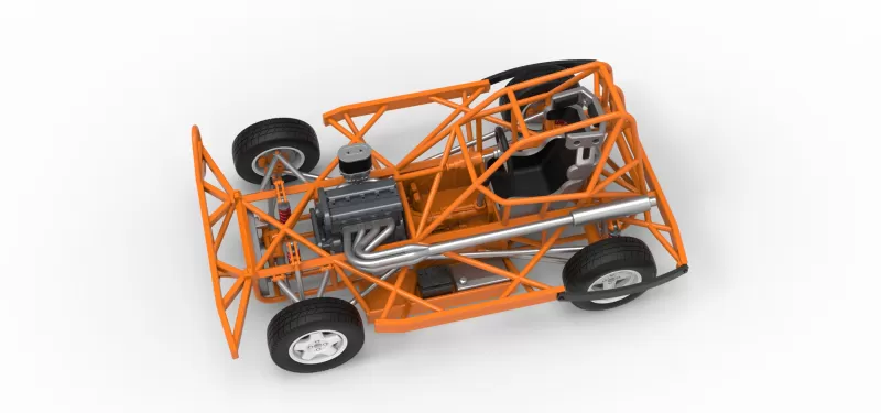BriSCA Formula 2 Stock Car Base Scale 1:25 - Model preview 4
