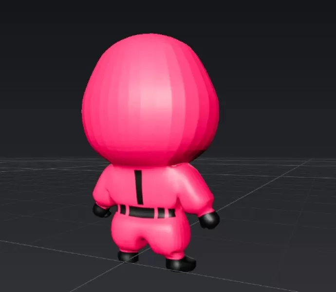 Guardia Triángulo chibi― Juego del Calamar | Fan Art coleccionab - Model preview 4