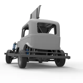 New Zealand Ministock car while turning Scale 1:25 - Model thumbnail 15