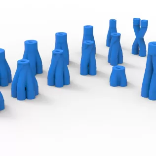 Exhaust Merge collector Set Scale 1:25 - Model thumbnail 4