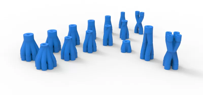 Exhaust Merge collector Set Scale 1:25 - Model preview 4