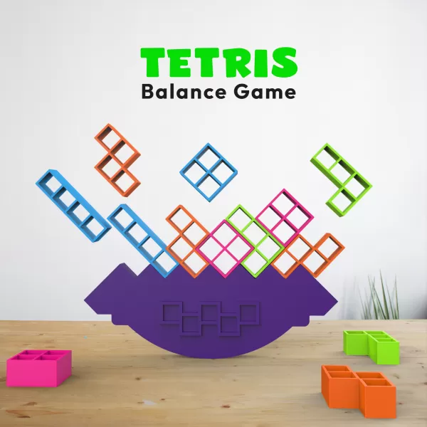 Balance Tetris Game, Family Fun Game, Tower Stacking Puzzle Game - Model preview 3