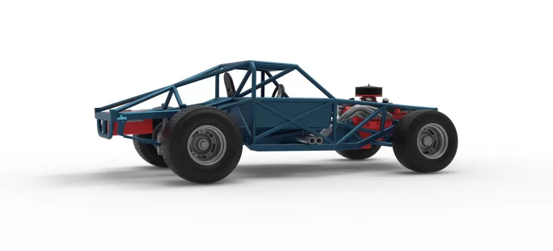 Vintage Dirt late model Race car Base Scale 1:25 - Model preview 21