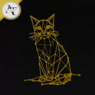 Cat - Geometric - 2D Wall Art Decor