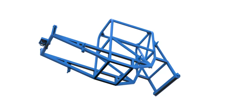 Frame of Vintage Supermodified stock car Version 4 Scale 1:25 - Model preview 3
