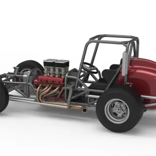 Dirt Silver Crown Champ car Base Version 2 Scale 1:25 - Model thumbnail 12