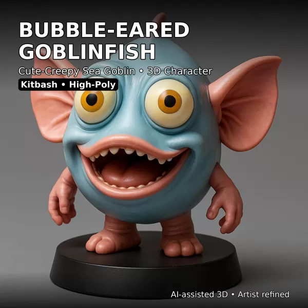 Sea Goblin Monsters – 10 High-Poly Kitbash Creature Pack - Model preview 2