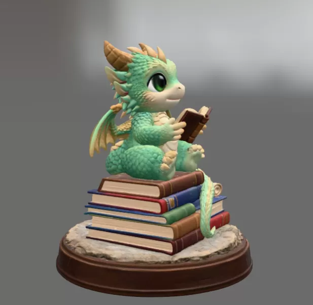Reading Dragon STL File for 3D Print - Model preview 6